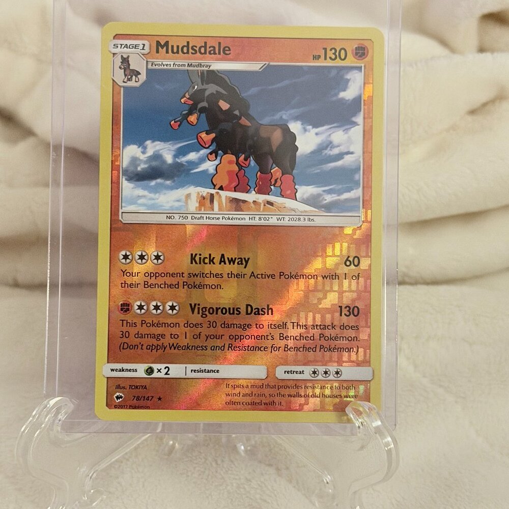Mudsdale Pokemon Trading Card - Reverse Holo